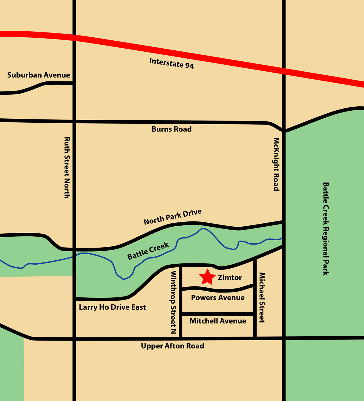 Map of Zimtor's location